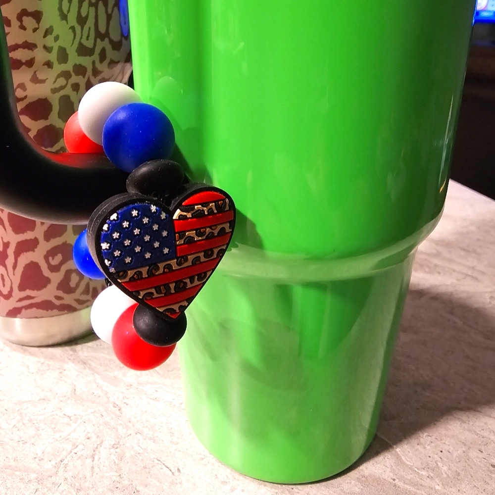 American Flag cup tumbler charm